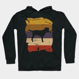 Border Terrier Distressed Vintage Retro Silhouette Hoodie